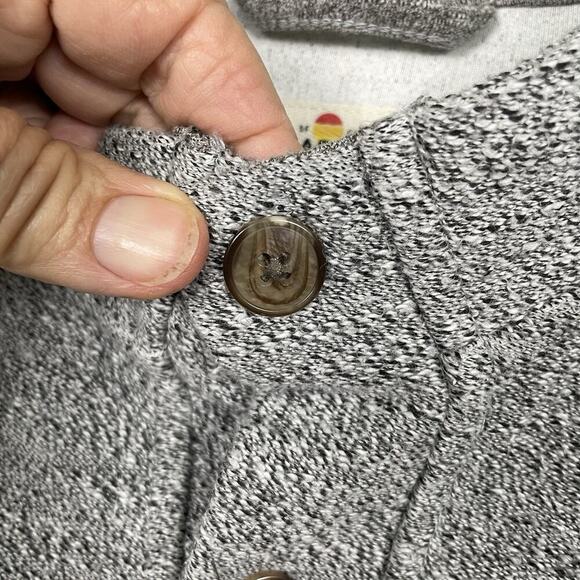 Marine Layer Henley Sweater Sweatshirt Men's Large Gray Textured Preppy Casual - Picture 7 of 13